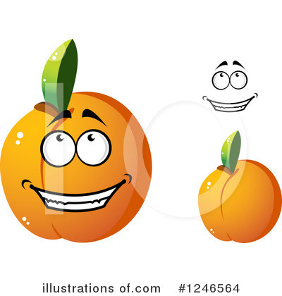 Royalty-Free (RF) Apricot Clipart Illustration by Vector Tradition SM - Stock Sample #1246564