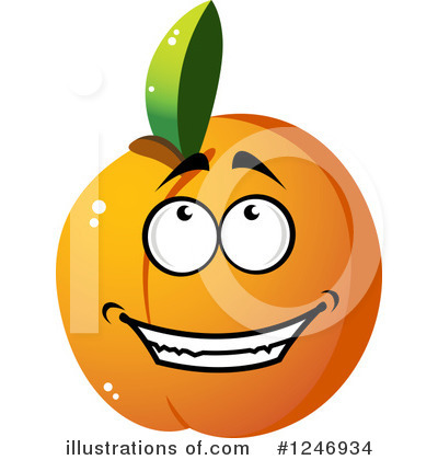 Nectarine Clipart #1246934 by Vector Tradition SM