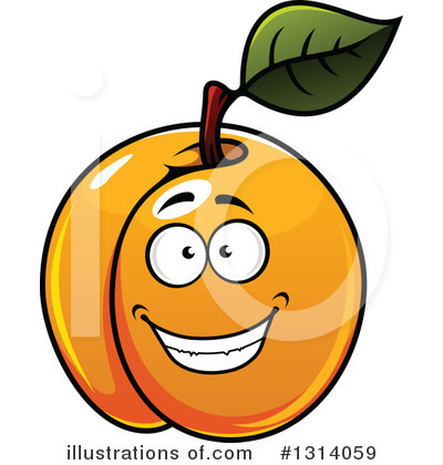 Royalty-Free (RF) Apricot Clipart Illustration by Vector Tradition SM - Stock Sample #1314059