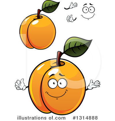 Royalty-Free (RF) Apricot Clipart Illustration by Vector Tradition SM - Stock Sample #1314888