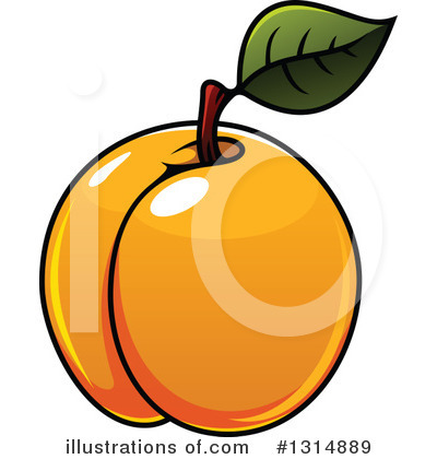 Royalty-Free (RF) Apricot Clipart Illustration by Vector Tradition SM - Stock Sample #1314889