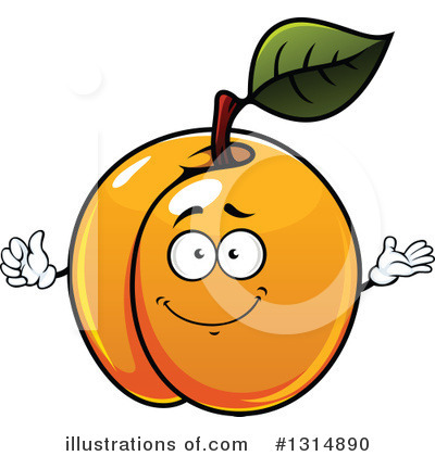 Royalty-Free (RF) Apricot Clipart Illustration by Vector Tradition SM - Stock Sample #1314890