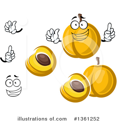 Royalty-Free (RF) Apricot Clipart Illustration by Vector Tradition SM - Stock Sample #1361252