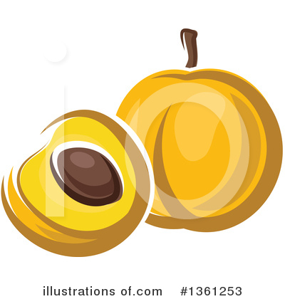 Royalty-Free (RF) Apricot Clipart Illustration by Vector Tradition SM - Stock Sample #1361253