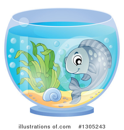 Royalty-Free (RF) Aquarium Clipart Illustration by visekart - Stock Sample #1305243