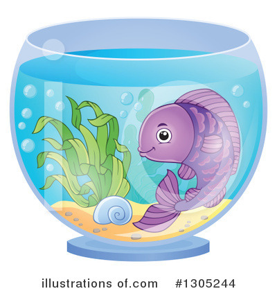 Royalty-Free (RF) Aquarium Clipart Illustration by visekart - Stock Sample #1305244
