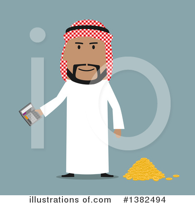 Royalty-Free (RF) Arabian Business Man Clipart Illustration by Vector Tradition SM - Stock Sample #1382494