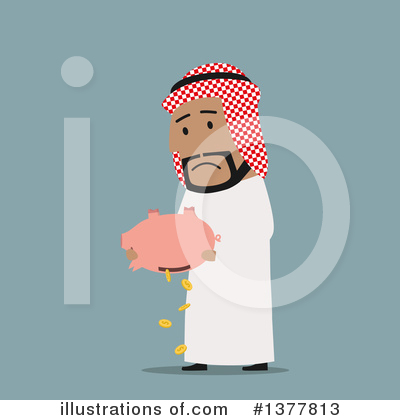 Arabian Business Man Clipart #1377813 by Vector Tradition SM