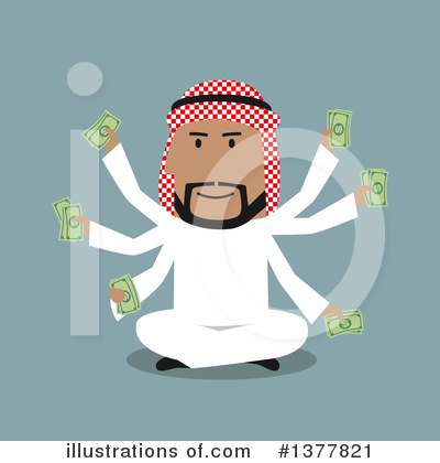 Arabian Business Man Clipart #1377821 by Vector Tradition SM