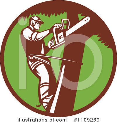 Royalty-Free (RF) Arborist Clipart Illustration by patrimonio - Stock Sample #1109269