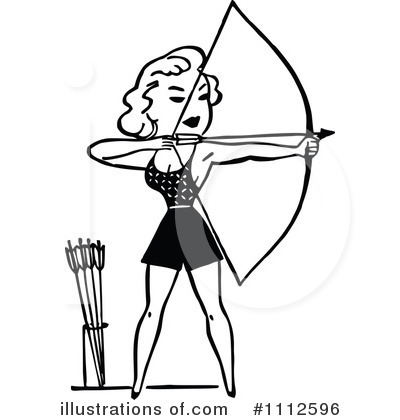 Royalty-Free (RF) Archery Clipart Illustration by Prawny Vintage - Stock Sample #1112596