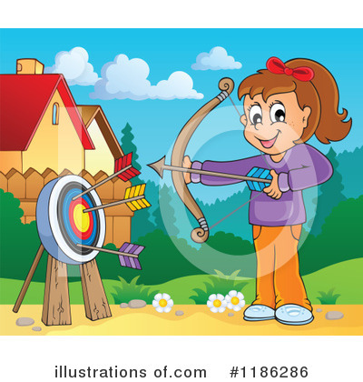 Royalty-Free (RF) Archery Clipart Illustration by visekart - Stock Sample #1186286