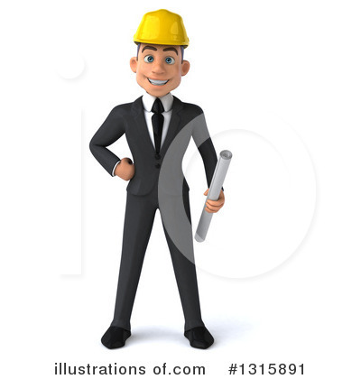 White Male Architect Clipart #1315891 by Julos