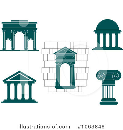 Royalty-Free (RF) Architectural Elements Clipart Illustration by Vector Tradition SM - Stock Sample #1063846