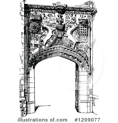 Royalty-Free (RF) Architecture Clipart Illustration by Prawny Vintage - Stock Sample #1209077