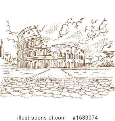 Colosseum Clipart #1533074 by Domenico Condello
