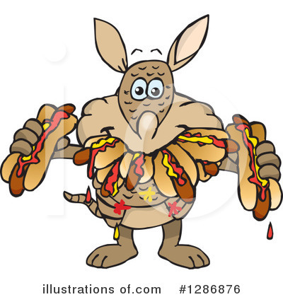 Armadillo Clipart #1286876 by Dennis Holmes Designs