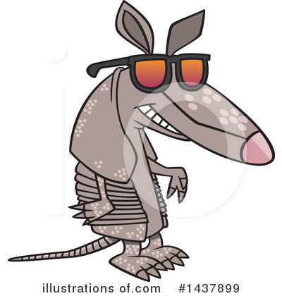 Royalty-Free (RF) Armadillo Clipart Illustration by toonaday - Stock Sample #1437899