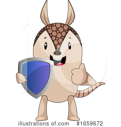 Armadillo Clipart #1659672 by Morphart Creations
