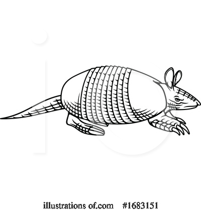 Armadillo Clipart #1683151 by Vector Tradition SM