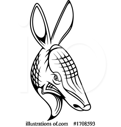 Armadillo Clipart #1708593 by Vector Tradition SM