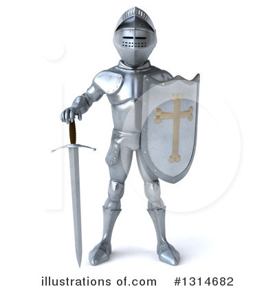 Royalty-Free (RF) Armored Knight Clipart Illustration by Julos - Stock Sample #1314682