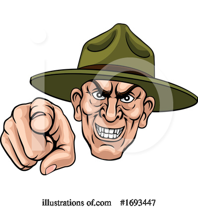 Drill Sergeant Clipart #1693447 by AtStockIllustration