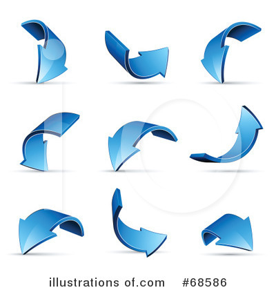 Royalty-Free (RF) Arrows Clipart Illustration by beboy - Stock Sample #68586