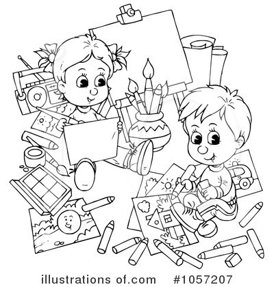 Coloring Clipart #1057207 by Alex Bannykh