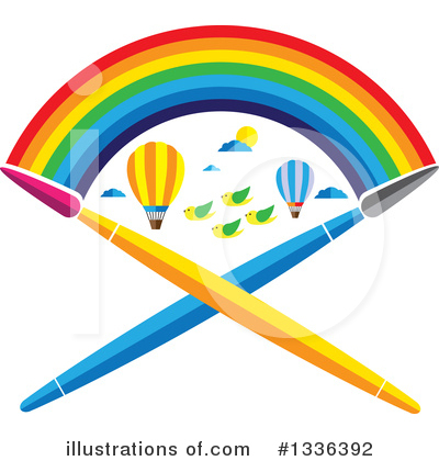 Hot Air Balloon Clipart #1336392 by ColorMagic