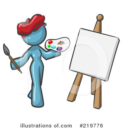 Painter Clipart #219776 by Leo Blanchette