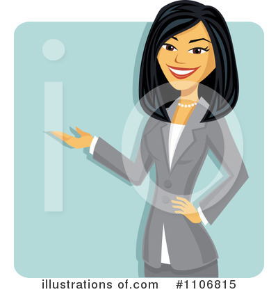 Royalty-Free (RF) Asian Businesswoman Clipart Illustration by Amanda Kate - Stock Sample #1106815