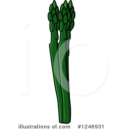 Royalty-Free (RF) Asparagus Clipart Illustration by Vector Tradition SM - Stock Sample #1246931