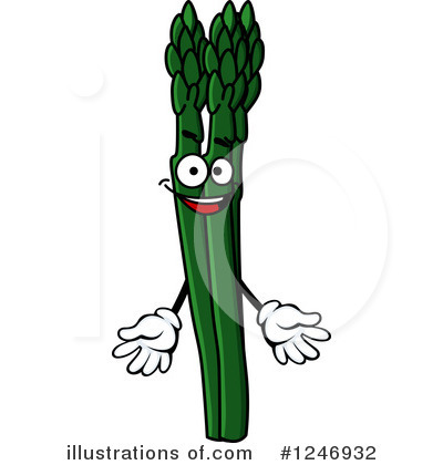 Royalty-Free (RF) Asparagus Clipart Illustration by Vector Tradition SM - Stock Sample #1246932