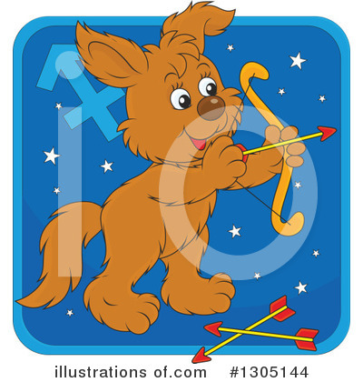 Astrology Dog Clipart #1305144 by Alex Bannykh