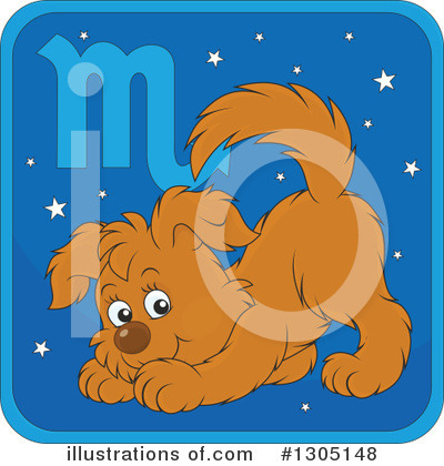 Astrology Dog Clipart #1305148 by Alex Bannykh