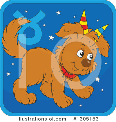 Astrology Dog Clipart #1305153 by Alex Bannykh