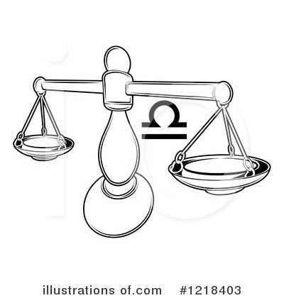 Scales Of Justice Clipart #1218403 by AtStockIllustration