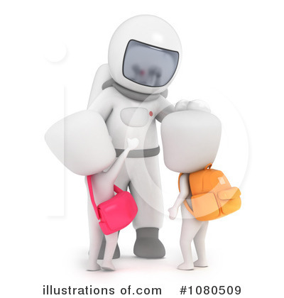 Royalty-Free (RF) Astronaut Clipart Illustration by BNP Design Studio - Stock Sample #1080509