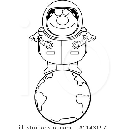 Royalty-Free (RF) Astronaut Clipart Illustration by Cory Thoman - Stock Sample #1143197