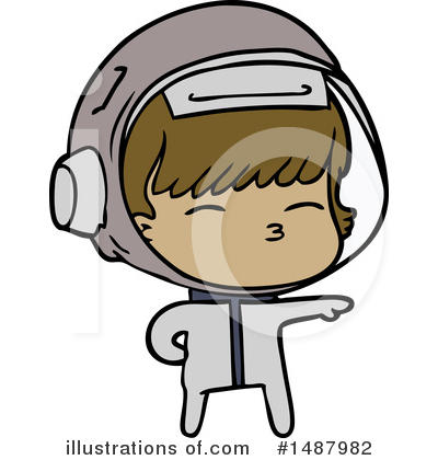 Royalty-Free (RF) Astronaut Clipart Illustration by lineartestpilot - Stock Sample #1487982