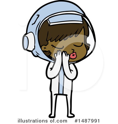 Royalty-Free (RF) Astronaut Clipart Illustration by lineartestpilot - Stock Sample #1487991