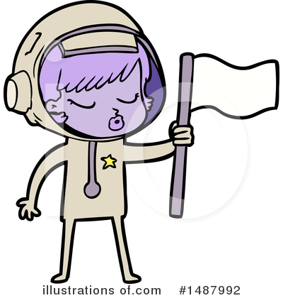 Royalty-Free (RF) Astronaut Clipart Illustration by lineartestpilot - Stock Sample #1487992