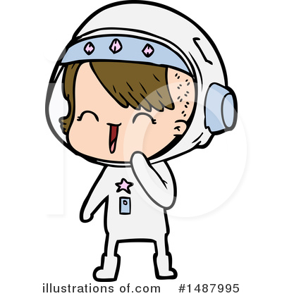 Royalty-Free (RF) Astronaut Clipart Illustration by lineartestpilot - Stock Sample #1487995