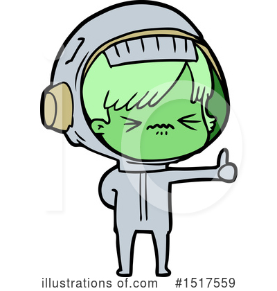 Royalty-Free (RF) Astronaut Clipart Illustration by lineartestpilot - Stock Sample #1517559