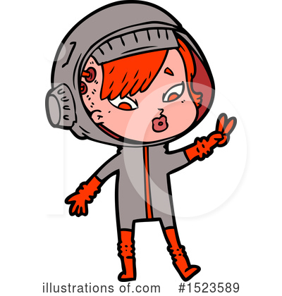 Royalty-Free (RF) Astronaut Clipart Illustration by lineartestpilot - Stock Sample #1523589