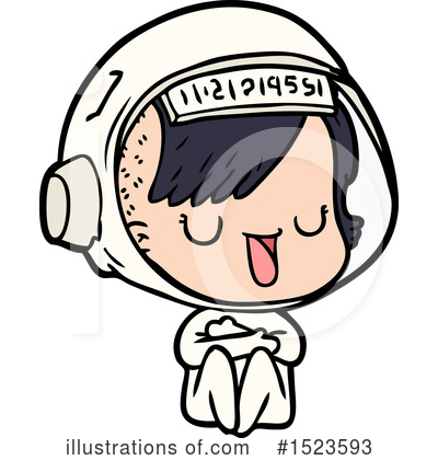 Royalty-Free (RF) Astronaut Clipart Illustration by lineartestpilot - Stock Sample #1523593