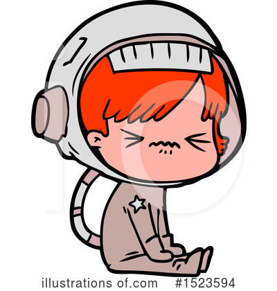 Royalty-Free (RF) Astronaut Clipart Illustration by lineartestpilot - Stock Sample #1523594