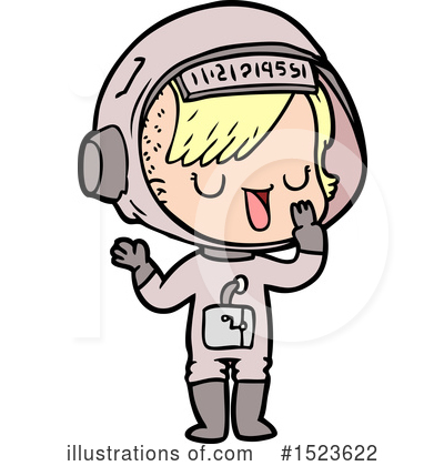 Royalty-Free (RF) Astronaut Clipart Illustration by lineartestpilot - Stock Sample #1523622