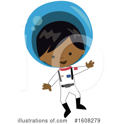Royalty-Free (RF) Astronaut Clipart Illustration by peachidesigns - Stock Sample #1608279